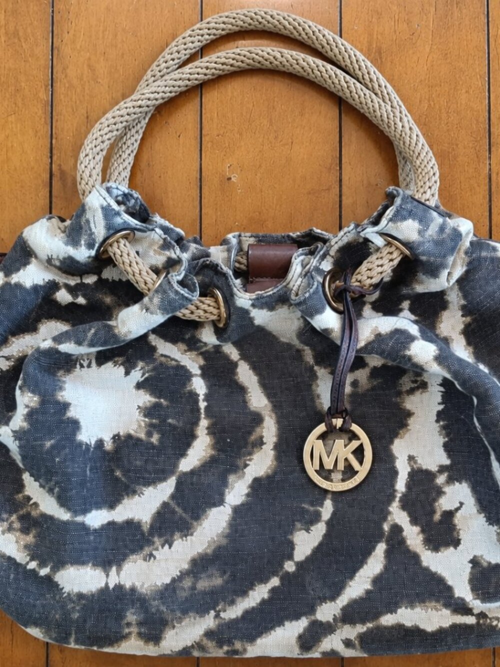 Michael Kors Marina Tie Dye Canvas Rope Handle Bag